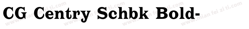 CG Centry Schbk Bold字体转换